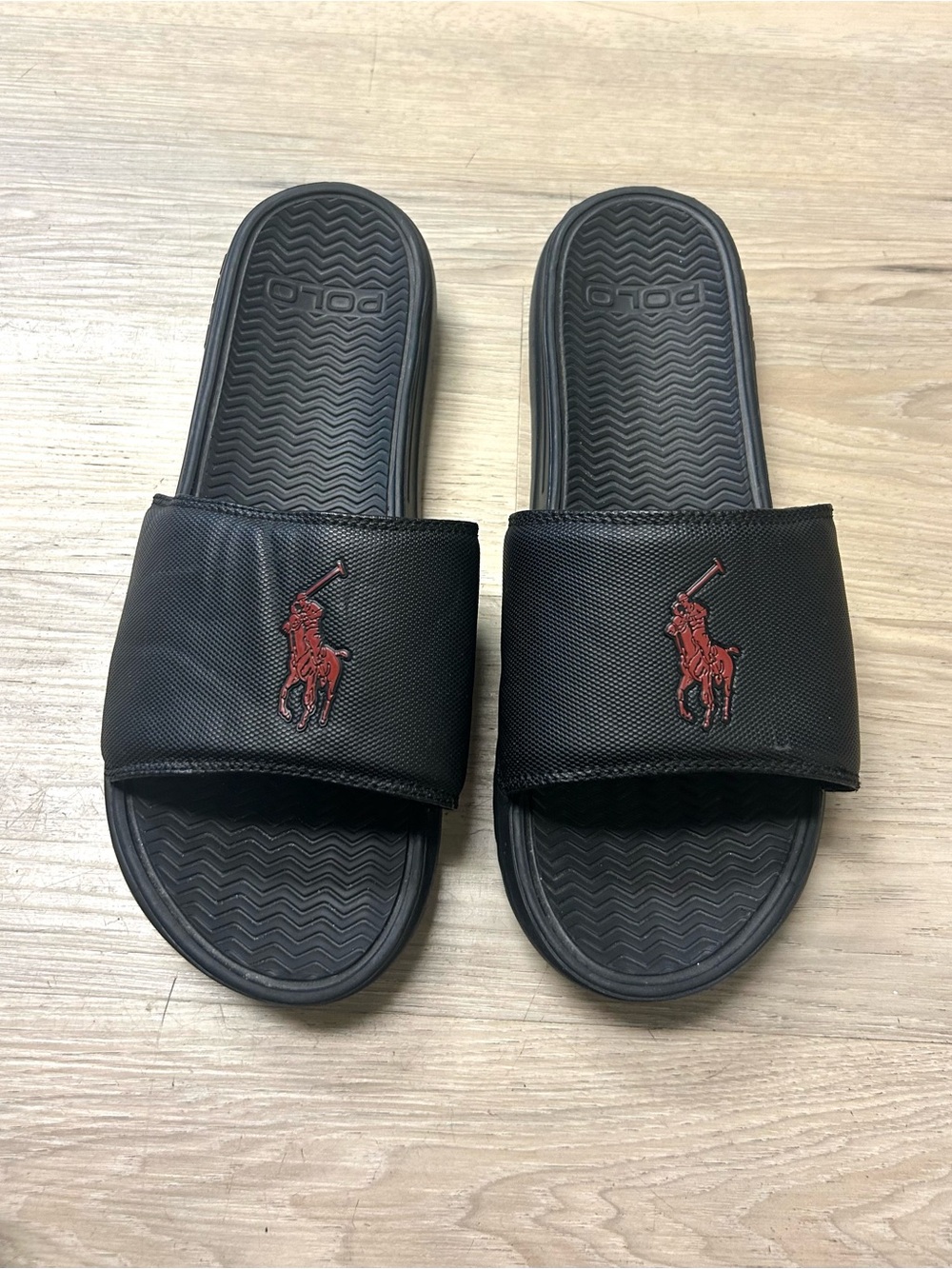 Polo Ralph Lauren Slides Men 13 D Rodwell Sandals Signature Pony Classic Slip On - Picture 4 of 11